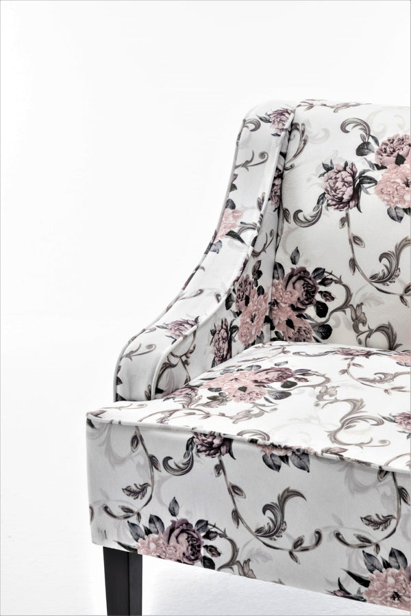 English Elm Versatile Solid Wood Accent Chair Velvet Upholstered Tailored Silhouette for Dining Bedroom Multicolor B2735P511131