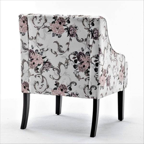 English Elm Versatile Solid Wood Accent Chair Velvet Upholstered Tailored Silhouette for Dining Bedroom Multicolor B2735P511131