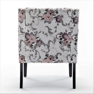 English Elm Versatile Solid Wood Accent Chair Velvet Upholstered Tailored Silhouette for Dining Bedroom Multicolor B2735P511131