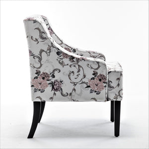 English Elm Versatile Solid Wood Accent Chair Velvet Upholstered Tailored Silhouette for Dining Bedroom Multicolor B2735P511131