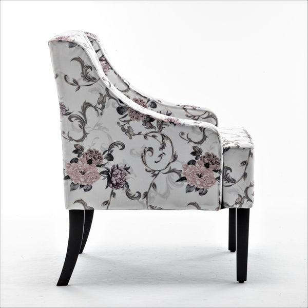 English Elm Versatile Solid Wood Accent Chair Velvet Upholstered Tailored Silhouette for Dining Bedroom Multicolor B2735P511131