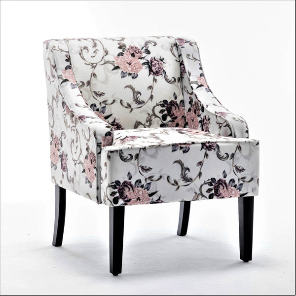 English Elm Versatile Solid Wood Accent Chair Velvet Upholstered Tailored Silhouette for Dining Bedroom Multicolor B2735P511131