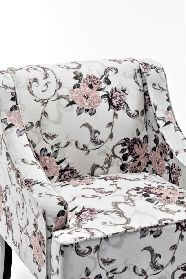 English Elm Versatile Solid Wood Accent Chair Velvet Upholstered Tailored Silhouette for Dining Bedroom Multicolor B2735P511131