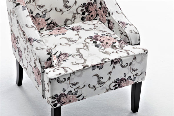 English Elm Versatile Solid Wood Accent Chair Velvet Upholstered Tailored Silhouette for Dining Bedroom Multicolor B2735P511131