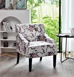 English Elm Versatile Solid Wood Accent Chair Velvet Upholstered Tailored Silhouette for Dining Bedroom Multicolor B2735P511131