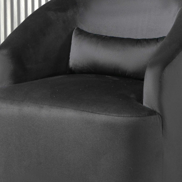 English Elm 360 Swivel Barrel Chair Plush Velvet Upholstery Curved Arms Contemporary Living Room B2735P511220