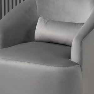 English Elm 361 Degree Swivel Velvet Barrel Chair Fully Assembled Cocoon Seat for Any Room B2735P511221