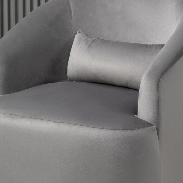 English Elm 361 Degree Swivel Velvet Barrel Chair Fully Assembled Cocoon Seat for Any Room B2735P511221
