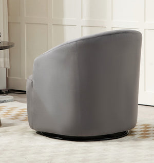 English Elm 361 Degree Swivel Velvet Barrel Chair Fully Assembled Cocoon Seat for Any Room B2735P511221