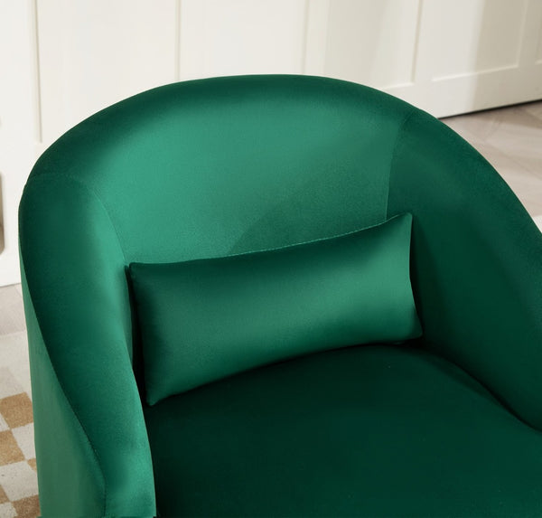 English Elm 362 Degree Swivel Velvet Barrel Chair Curved Cocoon Seat for Living Room or Bedroom B2735P511222