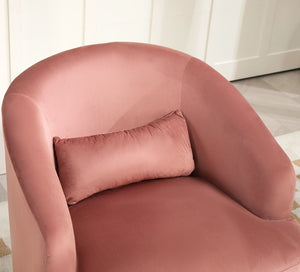 English Elm 364 Degree Swivel Velvet Barrel Chair Curved Accent Seat for Living Room or Bedroom B2735P511224