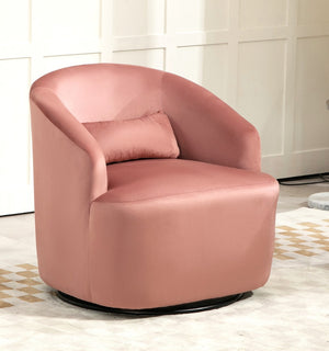 English Elm 364 Degree Swivel Velvet Barrel Chair Curved Accent Seat for Living Room or Bedroom B2735P511224