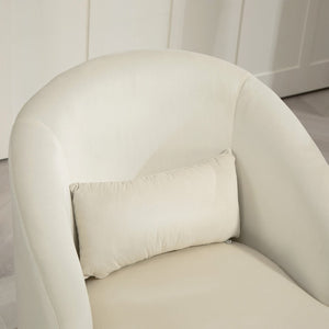 English Elm 366 Swivel Barrel Velvet Accent Chair Curved Wraparound Seat for Living Room B2735P511226