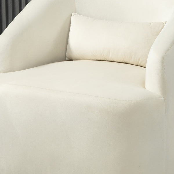 English Elm 366 Swivel Barrel Velvet Accent Chair Curved Wraparound Seat for Living Room B2735P511226