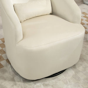 English Elm 366 Swivel Barrel Velvet Accent Chair Curved Wraparound Seat for Living Room B2735P511226