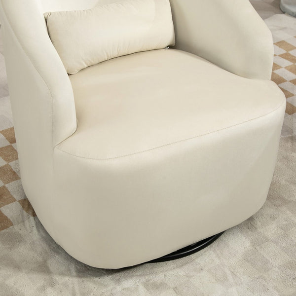 English Elm 366 Swivel Barrel Velvet Accent Chair Curved Wraparound Seat for Living Room B2735P511226