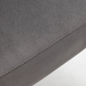 English Elm Modern Channel Tufted Velvet Slipper Chair with Gold Legs for Bedroom or Entryway Grey B2735P511271