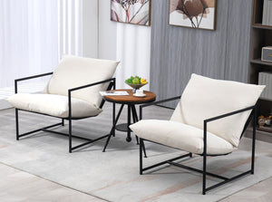 English Elm Sleek Velvet Accent Chair with Shredded Foam Cushion for Living Room or Office Beige B2735P512946