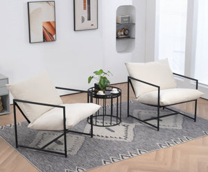English Elm Sleek Velvet Accent Chair with Shredded Foam Cushion for Living Room or Office Beige B2735P512946