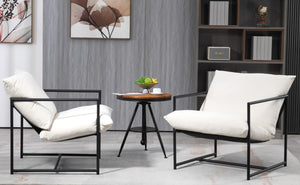 English Elm Sleek Velvet Accent Chair with Shredded Foam Cushion for Living Room or Office Beige B2735P512946