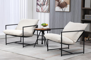 English Elm Sleek Velvet Accent Chair with Shredded Foam Cushion for Living Room or Office Beige B2735P512946
