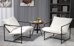 English Elm Sleek Velvet Accent Chair with Shredded Foam Cushion for Living Room or Office Beige B2735P512946