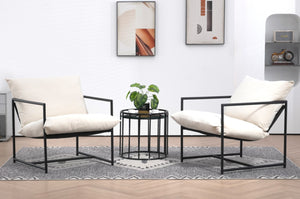 English Elm Sleek Velvet Accent Chair with Shredded Foam Cushion for Living Room or Office Beige B2735P512946