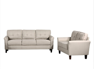 English Elm Mid-Century Tufted Three-Seat Sofa with Low-Profile Frame for Stylish Living Spaces B2735P514828