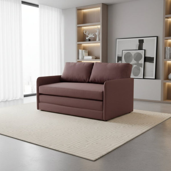 English Elm Container Furniture Direct Kathy Modern Fabric Sleeper Loveseat for Compact Living Spaces B2735P526842