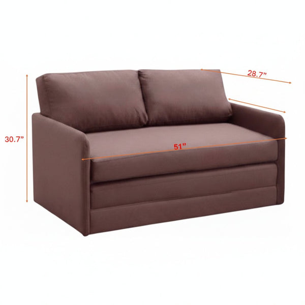 English Elm Container Furniture Direct Kathy Modern Fabric Sleeper Loveseat for Compact Living Spaces B2735P526842