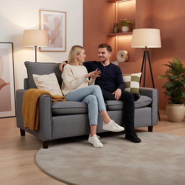 English Elm Container Furniture Direct Kathy Fabric Sleeper Loveseat with Tapered Wood Legs Small Space B2735P526852