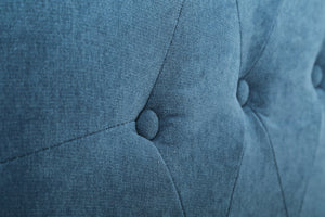 English Elm Transitional Button Tufted Loveseat with Nailhead Trim Rolled Arms and Pine Frame Navy Blue B2735P527508
