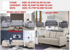 English Elm Button Tufted Polyester Loveseat with Piped Trim and Square Arms for Living Room Dark Grey B2735P527621