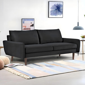 English Elm Kent Velvet Sofa Plush Cushioned Seating with Tapered Wood Legs for Modern Living B2735P542641