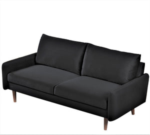 English Elm Kent Velvet Sofa Plush Cushioned Seating with Tapered Wood Legs for Modern Living B2735P542641