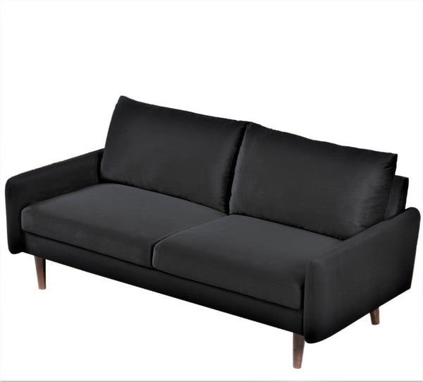 English Elm Kent Velvet Sofa Plush Cushioned Seating with Tapered Wood Legs for Modern Living B2735P542641