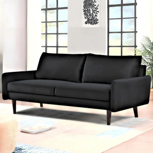 English Elm Kent Velvet Sofa Plush Cushioned Seating with Tapered Wood Legs for Modern Living B2735P542641