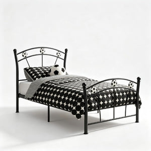 English Elm Heavy Duty Steel Twin Platform Bed Frame with Metal Slats for Teen or Adult Rooms B2735P558464