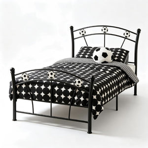English Elm Heavy Duty Steel Twin Platform Bed Frame with Metal Slats for Teen or Adult Rooms B2735P558464