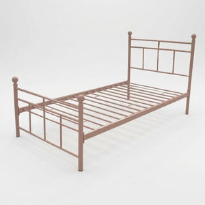 English Elm Heavy Gauge Steel Twin Platform Bed Frame with Slats No Box Spring Required B2735P558465