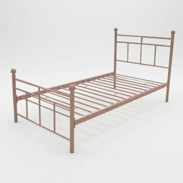 English Elm Heavy Gauge Steel Twin Platform Bed Frame with Slats No Box Spring Required B2735P558465