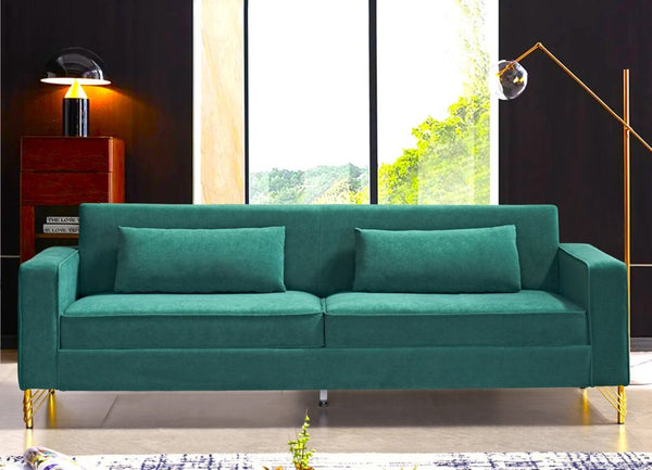 English Elm Aesthetic Velvet Three Seater Sofa Low Profile Classic Modern Living Room Couch B2735S00025