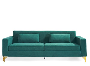 English Elm Aesthetic Velvet Three Seater Sofa Low Profile Classic Modern Living Room Couch B2735S00025