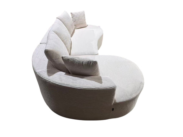 English Elm Curved Modular Sectional Sofa with Chaise Ergonomic Low Profile Design for Modern Living Beige B2735S00044