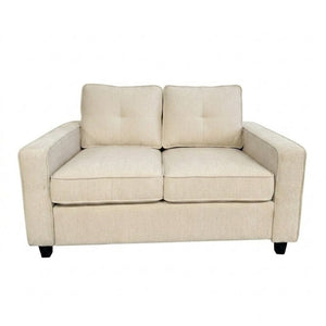 English Elm 2-Piece Chenille Sofa Set Matched Loveseat Combo with Removable Cushions for Living Room Beige B2735S00051