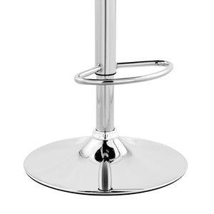 English Elm Krocken Adjustable Faux Leather Barstool Chrome Pedestal Base Walnut Accent Modern B2736P511288