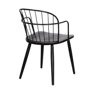 English Elm Drylan Industrial Steel and Brushed Wood Dining Chair for Urban Loft Spaces B2736P511289