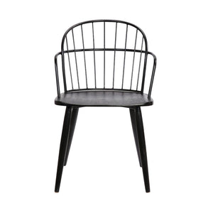 English Elm Drylan Industrial Steel and Brushed Wood Dining Chair for Urban Loft Spaces B2736P511289
