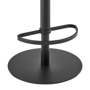 English Elm Licaia Retro Modern Swivel Barstool Adjustable Height Faux Leather Kitchen Island Seat Black B2736P511291