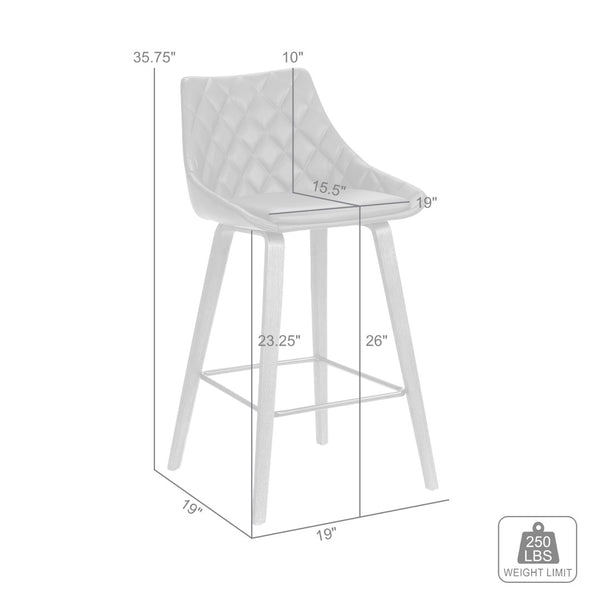 English Elm Inada Faux Leather Counter Stool with Walnut Wood Base for Kitchen Islands B2736P511300
